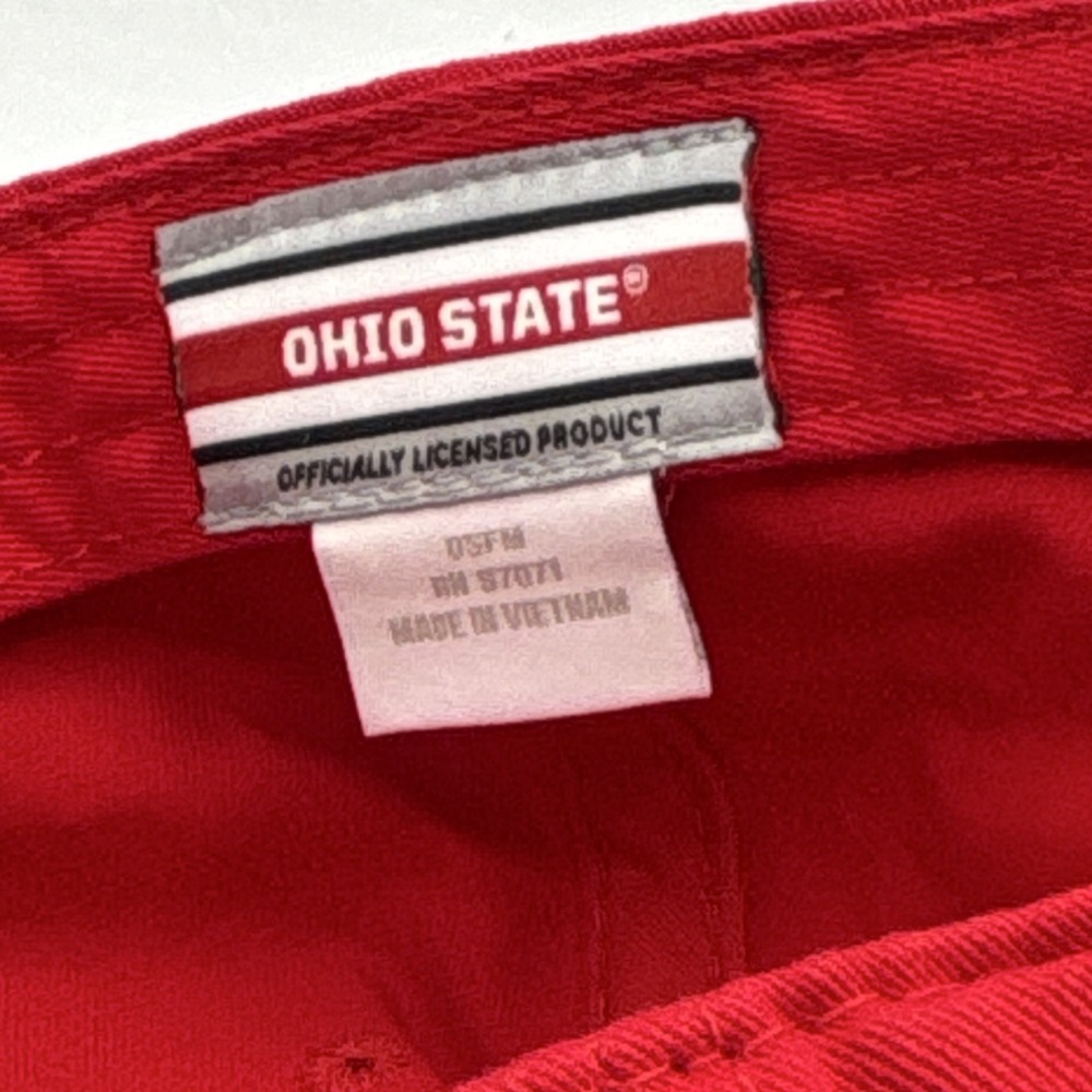 Ohio‎ State Buckeyes Red Adjustable Hat NCAA Officially Licensed Spell Out - Picture 5 of 8